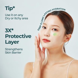 CURE Aloe Arborescens Ointment Balm, Deep Moisture Korean Body Cream for Cracked Heels, Elbows & Dry Skin, with Peppermint Oil, 2.82 fl oz.