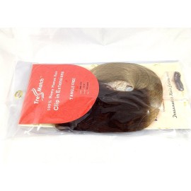 Tressmatch 16(18) Clip in Remy Human Hair Extensions Ombre Chestnut/Medium Brown to Bleach/Natural Blonde 9 Pieces(pcs) Full Head Volume Set Thick to Ends [Weight:4.6oz/130grams]