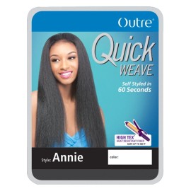 Outre ANNIE 4 (Medium Brown) - QUICK WEAVE SYNTHETIC HAIR HALF WIG LONG YAKY STRAIGHT Outre ANNIE 4 (Medium Brown) - QUICK WEAVE SYNTHETIC HAIR HALF WIG LONG YAKY STRAIGHT