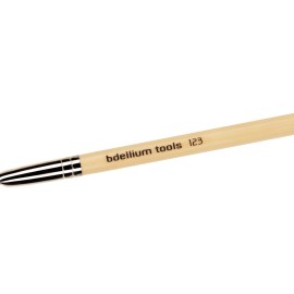 Bdellium Tools Professional Makeup Brush - Special FX Series 123 Large Bent Glue - With Soft Synthetic Fibers, For Ears, Brow, Nose Areas (Bamboo, 1pc)