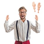 BigMouth Inc Tiny Hands Gag Gifts Baby Hands on a Stick - Fake Small Hands for Costumes and Pranks - Funny Stick Puppets - The Original Tiny Hands