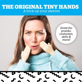 BigMouth Inc Tiny Hands Gag Gifts Baby Hands on a Stick - Fake Small Hands for Costumes and Pranks - Funny Stick Puppets - The Original Tiny Hands