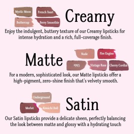 Gerard Cosmetics Lipstick 1995, Neutral Pink Mauve Lipstick with Comfort Matte Finish, Highly Pigmented, Smooth Formula with Hydrating Ingredients, Cruelty Free & Made in USA