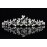 Flower Leaf Faux Pearl Rhinestone Crystal Bridal Tiara Crown T881