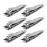 uxcell 6 PCS Sharp Nail Clippers Set, Metal Slanted Edge Toenail Clippers, Silver Tone Fingernail Clipper, Manicure Tool Pedicure Nail Clipper Cutter for Men Women Nail Cleaner