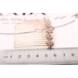 Letshopping High-grade Alloy Diamond Tiara Comb Hair Accessories Hair Fork(2pc) Rose gold Letshopping High-grade Alloy Diamond Tiara Comb Hair Accessories Hair Fork(2pc) Rose gold