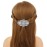 EVER FAITH 1920\'s Style Bride Hair Barrette Art Deco Clear Austrian Crystal Silver-Tone