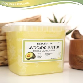 Dr Adorable - 3 lb - Avocado Butter - Refined Pure Natural Organic Raw