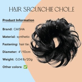CAISHA Small Scrunchy Updo Hairpiece Ponytail Extensions Hair Tie Black G1C CAISHA Small Scrunchy Updo Hairpiece Ponytail Extensions Hair Tie Black G1C
