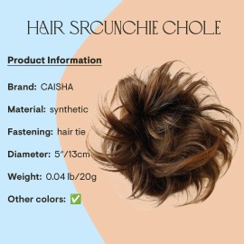 CAISHA Small Scrunchy Updo Hairpiece Ponytail Extensions Hair Tie Brown Mix G15C