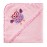 Luvable Friends Unisex Baby Hooded Towel and Washcloth, Pink Owl, One Size