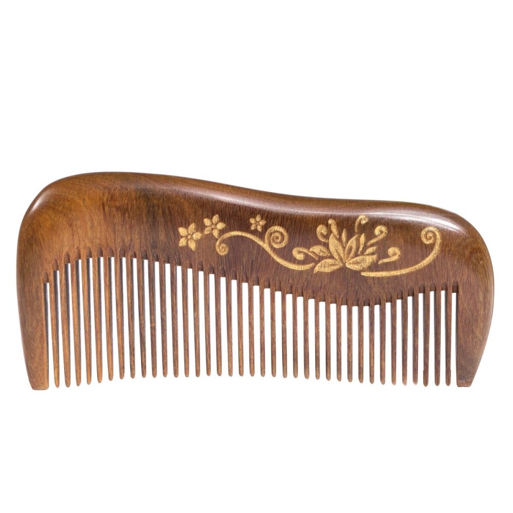 Breezelike Wooden Hair Comb - Fine Tooth Wood Comb for Women - No Static Natural Detangling Sandalwood Comb Breezelike Wooden Hair Comb - Fine Tooth Wood Comb for Women - No Static Natural Detangling Sandalwood Comb
