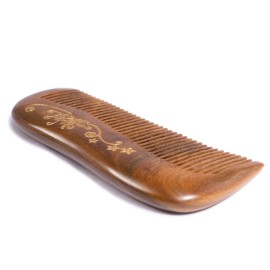 Breezelike Wooden Hair Comb - Fine Tooth Wood Comb for Women - No Static Natural Detangling Sandalwood Comb Breezelike Wooden Hair Comb - Fine Tooth Wood Comb for Women - No Static Natural Detangling Sandalwood Comb