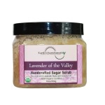 Sugar Scrub, USDA Organic Sugar Scrub, Vegan Soothing Lavender Body Scrub, Moisturizing, Hydrating, Exfoliating, Great for Rough, Dry Skin, Lips, Feet and Elbows, Coconut, Avocado, and Grape Seed Oil