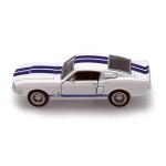 KiNSMART - 1967 Ford Shelby Mustang GT500 1:38 Scale 5 Die Cast Metal Model Toy Muscle Car (White)