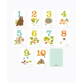Sea Urchin Studio - Numbers Wall Art Woodland Forest - (5 X 7 Inches) 10 Cards