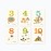 Sea Urchin Studio - Numbers Wall Art Woodland Forest - (5 X 7 Inches) 10 Cards