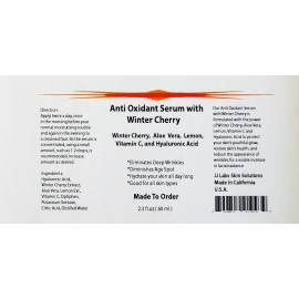Antioxidant Serum with Winter Cherry, Aloe Vera, Lemon, Vitamin C & Hyaluronic Acid (2.3oz)
