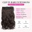 REECHO 20 1-pack 3/4 Full Head Curly Wave Clips in on Synthetic Hair Extensions HE008 Hair pieces for Women 5 Clips 4.5 Oz Per Piece - Dark Reddish Brown