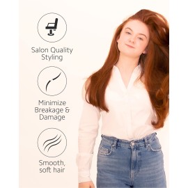 Ibiza Hair Boar Bristle Round Brush (H6-80mm) | Hybrid Boar/Nylon Bristles with Hardwood Handle | Ideal for Irregular Curls or Straight Looks | Adds Texture & Shine for Coarse or Frizzy Hair