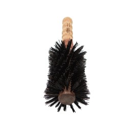 Ibiza Hair Boar Bristle Concave Barrel Brush (RLX5-80mm) | Reinforced Swirled Bristles with Cork Handle | Contours to the Head Shape to Create Shiny Hair | Ideal for All Hair Types | Heat Resistant