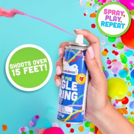 Giggle String 2-Pack 3 oz. Stretchy Party String, Bright Colored Celebration Streamers, Non-Toxic, Party Favor for Kids and Adults, Shoots Over 15 Feet!