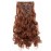 OneDor 20 Curly Full Head Clip in Synthetic Hair Extensions 7pcs 140g (Medium Auburn-30)
