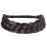 Coolcos Elastic Synthetic Chunky Hair Braid 5 Strands Braids Hair Headbands Plaited Braided Headband (Dark Brown As Image)