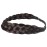 Coolcos Elastic Synthetic Chunky Hair Braid 5 Strands Braids Hair Headbands Plaited Braided Headband (Dark Brown As Image)
