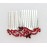 Faship Gorgeous Red Crystal Floral Hair Comb