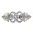 Faship Gorgeous Clear Crystal Hearts And Floral Hair Barrette
