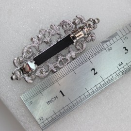Faship Gorgeous Clear Crystal Floral Hair Barrette Clip