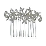 Faship Gorgeous Clear Crystal Floral Hair Comb