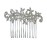 Faship Gorgeous Clear Crystal Floral Hair Comb