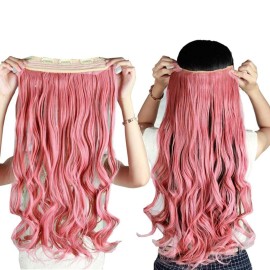 S-noilite Trendy 24/26 Straight Curly 3/4 Full Head One Piece 5clips Clip in Hair Extensions Long Poplar Style for Xmas Gifts 22colors (24 - Curly, ash pink) S-noilite Trendy 24/26 Straight Curly 3/4 Full Head One Piece 5clips Clip in Hair Extensions Long Poplar Style for Xmas Gifts 22colors (24 - Curly, ash pink)