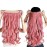 S-noilite Trendy 24/26 Straight Curly 3/4 Full Head One Piece 5clips Clip in Hair Extensions Long Poplar Style for Xmas Gifts 22colors (24 - Curly, ash pink)