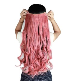 S-noilite Trendy 24/26 Straight Curly 3/4 Full Head One Piece 5clips Clip in Hair Extensions Long Poplar Style for Xmas Gifts 22colors (24 - Curly, ash pink) S-noilite Trendy 24/26 Straight Curly 3/4 Full Head One Piece 5clips Clip in Hair Extensions Long Poplar Style for Xmas Gifts 22colors (24 - Curly, ash pink)