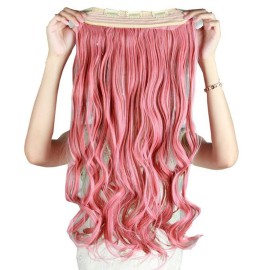 S-noilite Trendy 24/26 Straight Curly 3/4 Full Head One Piece 5clips Clip in Hair Extensions Long Poplar Style for Xmas Gifts 22colors (24 - Curly, ash pink) S-noilite Trendy 24/26 Straight Curly 3/4 Full Head One Piece 5clips Clip in Hair Extensions Long Poplar Style for Xmas Gifts 22colors (24 - Curly, ash pink)