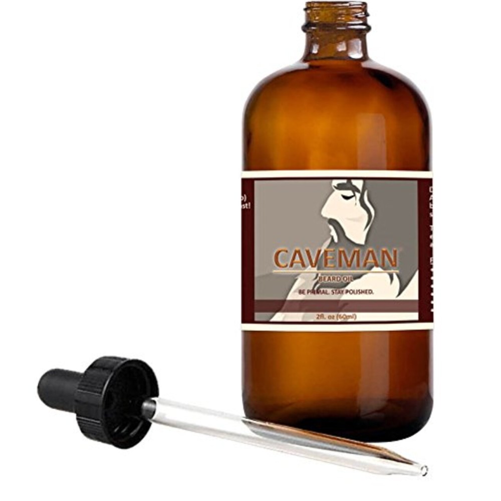 Caveman Hunter Black Coffee Beard Oil, Leave in Conditioner, 2oz, Coffee Oil, Glass Bottle with Dropper
