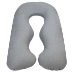Leachco Back \'N Belly Jersey Contoured Body Pillow Replacement Cover - Heather Gray