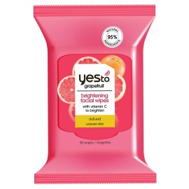 Yes To Grapefruit Brightening Facial Wipes, 30 Count, Cleanse & Brighten Skin Yes To Grapefruit Brightening Facial Wipes, 30 Count, Cleanse & Brighten Skin