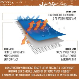 FROGG TOGGS mens Java Toadz 2.5 Lightweight Waterproof Rain Pants, Black, X-Large US