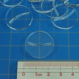LITKO Paper Miniature Bases | Slotted Paper Figure Holder | Compatible with Dungeons and Dragons | Game Card Stands (3mm Clear Acrylic, 25mm)