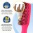 Giorgio GION2R Neon Red 6.25 inch Gentle Touch Detangler Hair Brush for Men Women & Kids. Soft Bristles for Sensitive Scalp. Wet and Dry for all Hair Types. Scalp Massager Brush Stimulate Hair Growth
