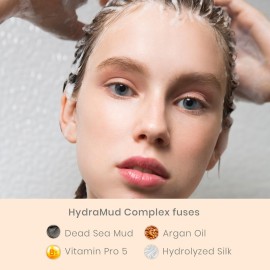 SEACRET Dead Sea Shampoo - HydraMud Energize Mud Shampoo with Dead Sea Minerals & Argan Oil, 13.3 FL.OZ