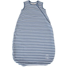 Woolino Merino Wool and Organic Cotton Baby Sleep Bag - 4 Season Classic Sleep Sack for Baby - Two-Way Zipper Sleeping Bag for Baby and Toddler - 6-18 Months - Navy Blue