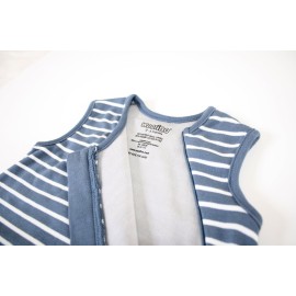 Woolino Merino Wool and Organic Cotton Baby Sleep Bag - 4 Season Classic Sleep Sack for Baby - Two-Way Zipper Sleeping Bag for Baby and Toddler - 6-18 Months - Navy Blue