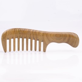 Breezelike Sandalwood Hair Comb - Natural One Piece Wooden Wide Tooth Comb - No Static Seamless Wood Comb for Detangling Breezelike Sandalwood Hair Comb - Natural One Piece Wooden Wide Tooth Comb - No Static Seamless Wood Comb for Detangling