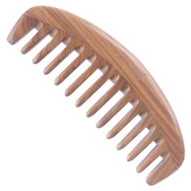 Breezelike Wide Tooth Hair Comb - Natural Detangling Wooden Comb for Curly Hair - No Static Sandalwood Comb for Women and Men Breezelike Wide Tooth Hair Comb - Natural Detangling Wooden Comb for Curly Hair - No Static Sandalwood Comb for Women and Men