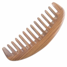 Breezelike Wide Tooth Hair Comb - Natural Detangling Wooden Comb for Curly Hair - No Static Sandalwood Comb for Women and Men Breezelike Wide Tooth Hair Comb - Natural Detangling Wooden Comb for Curly Hair - No Static Sandalwood Comb for Women and Men